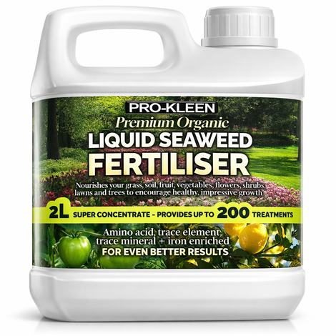 ProKleen Organic Liquid Seaweed Fertiliser Premium For Plants Vegetables Grass And More 2L